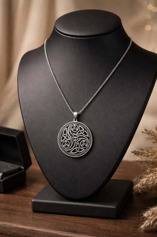 Edelstahl Halskette Mystic Circle