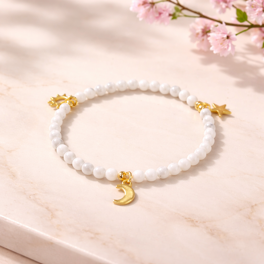 Armband Mondstein 4mm