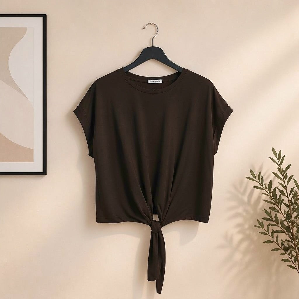 Shirt mit Bindeknoten