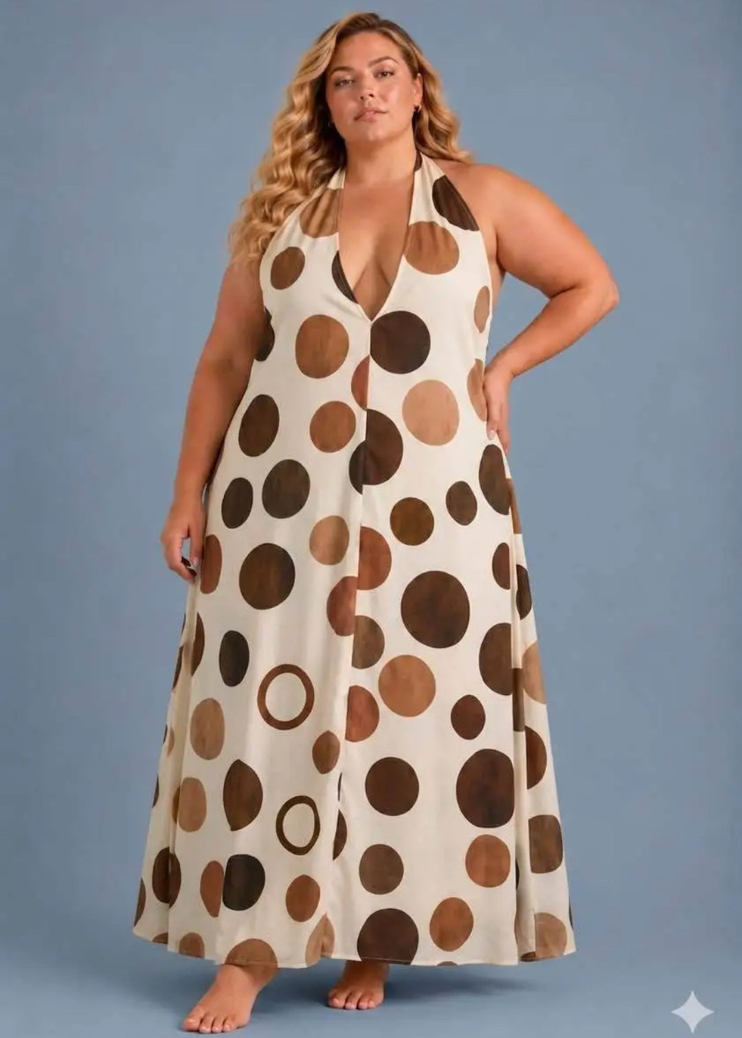 Neckholder Kleid Big Dots