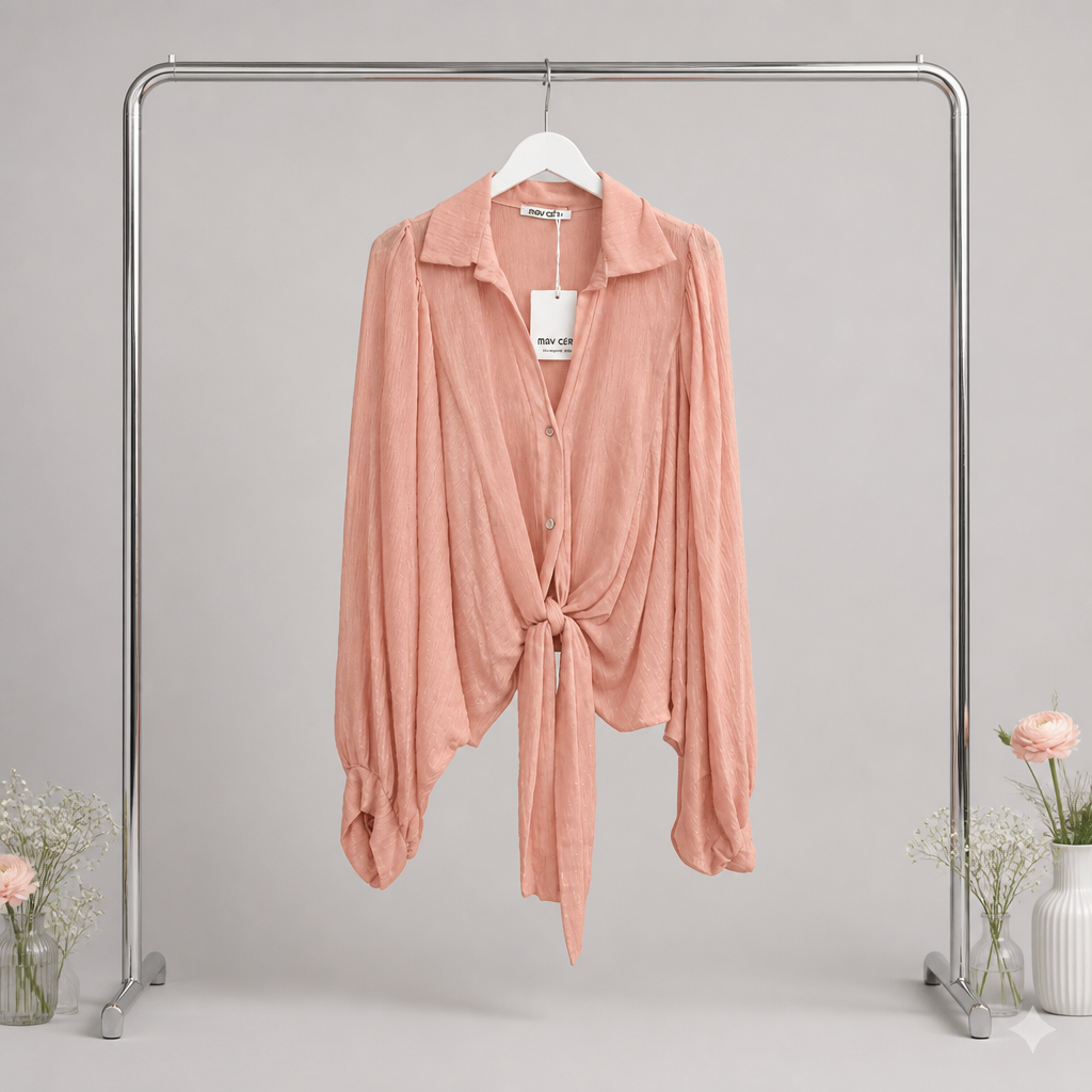 Lässige Bluse mit Schimmereffekt