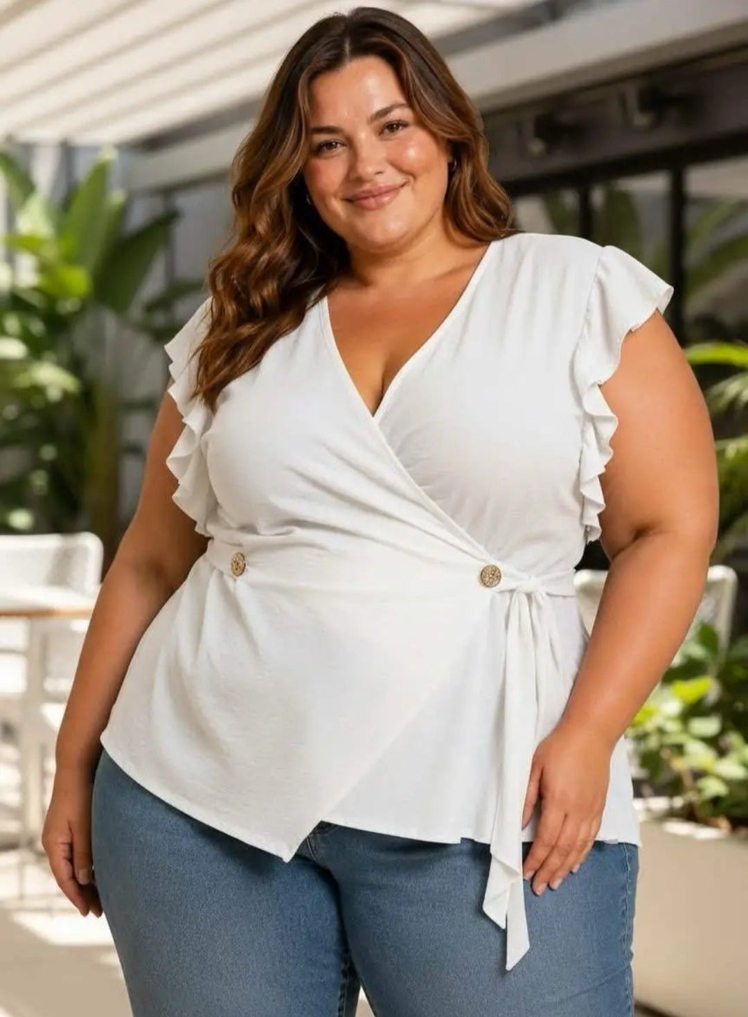 Bluse zum Binden