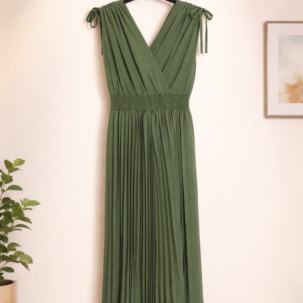 Kleid mit plissee Rock