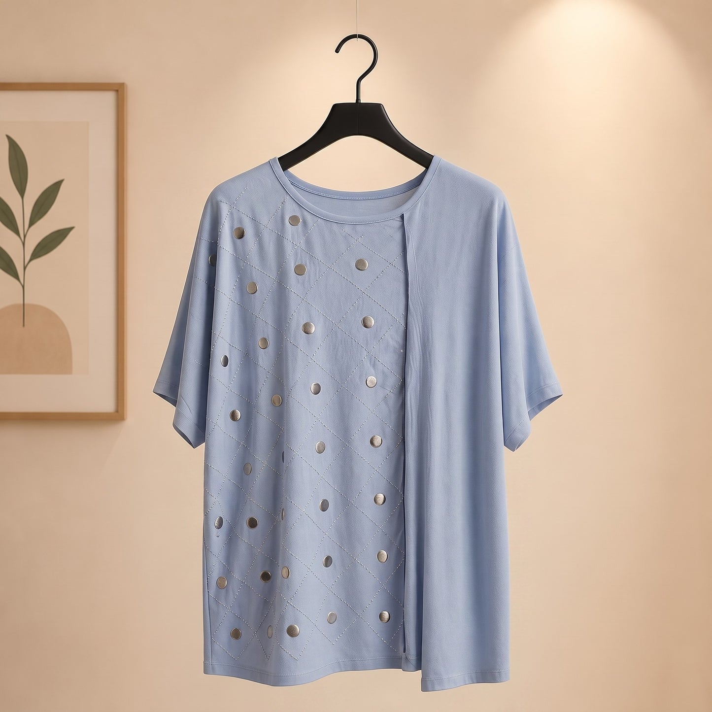 Shirt mit Nieten und Strass