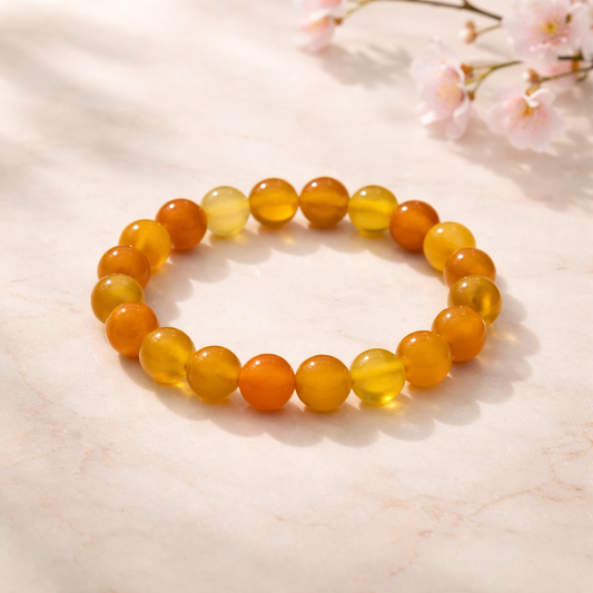 Armband Orangencalcit 8mm