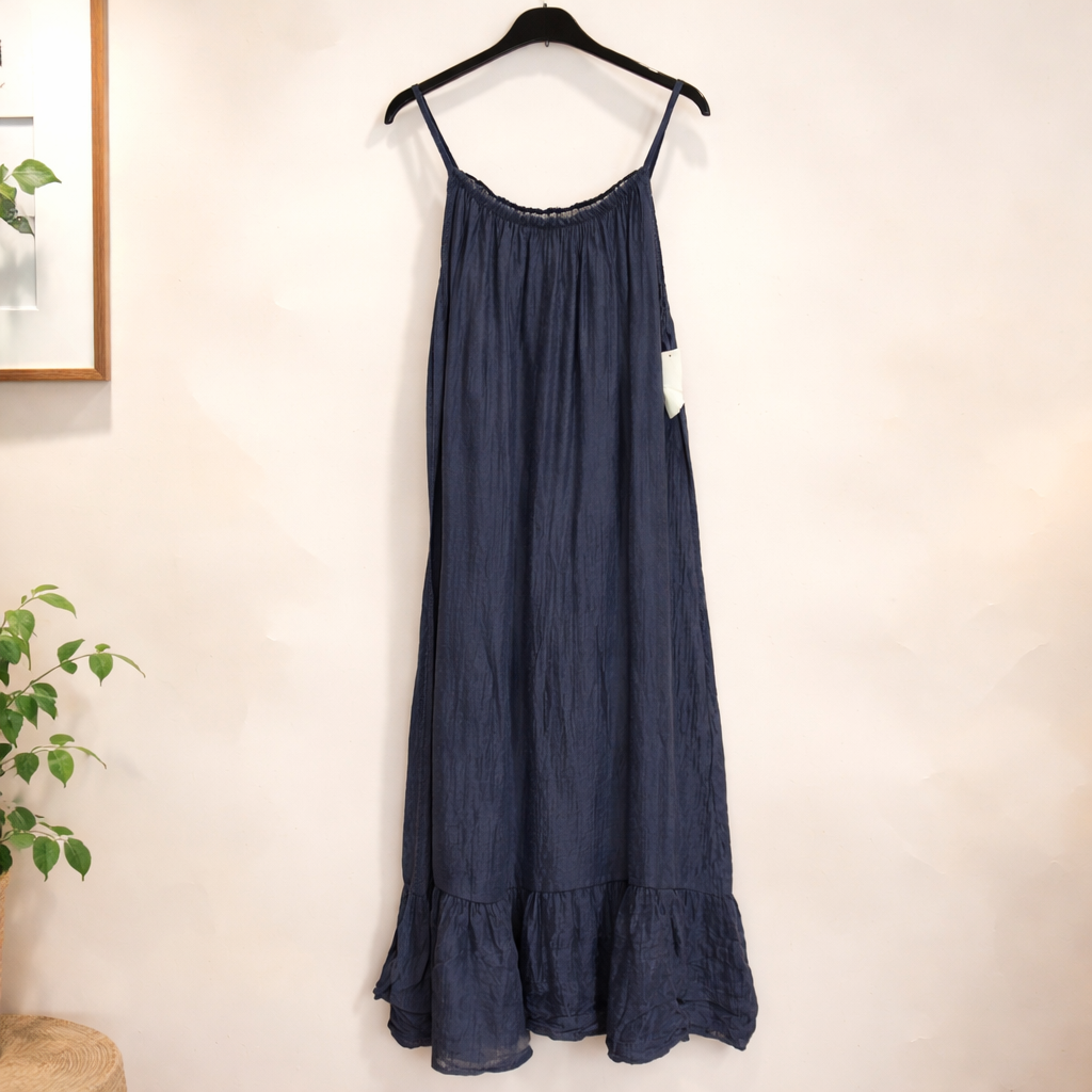 Trägerkleid mit Volant