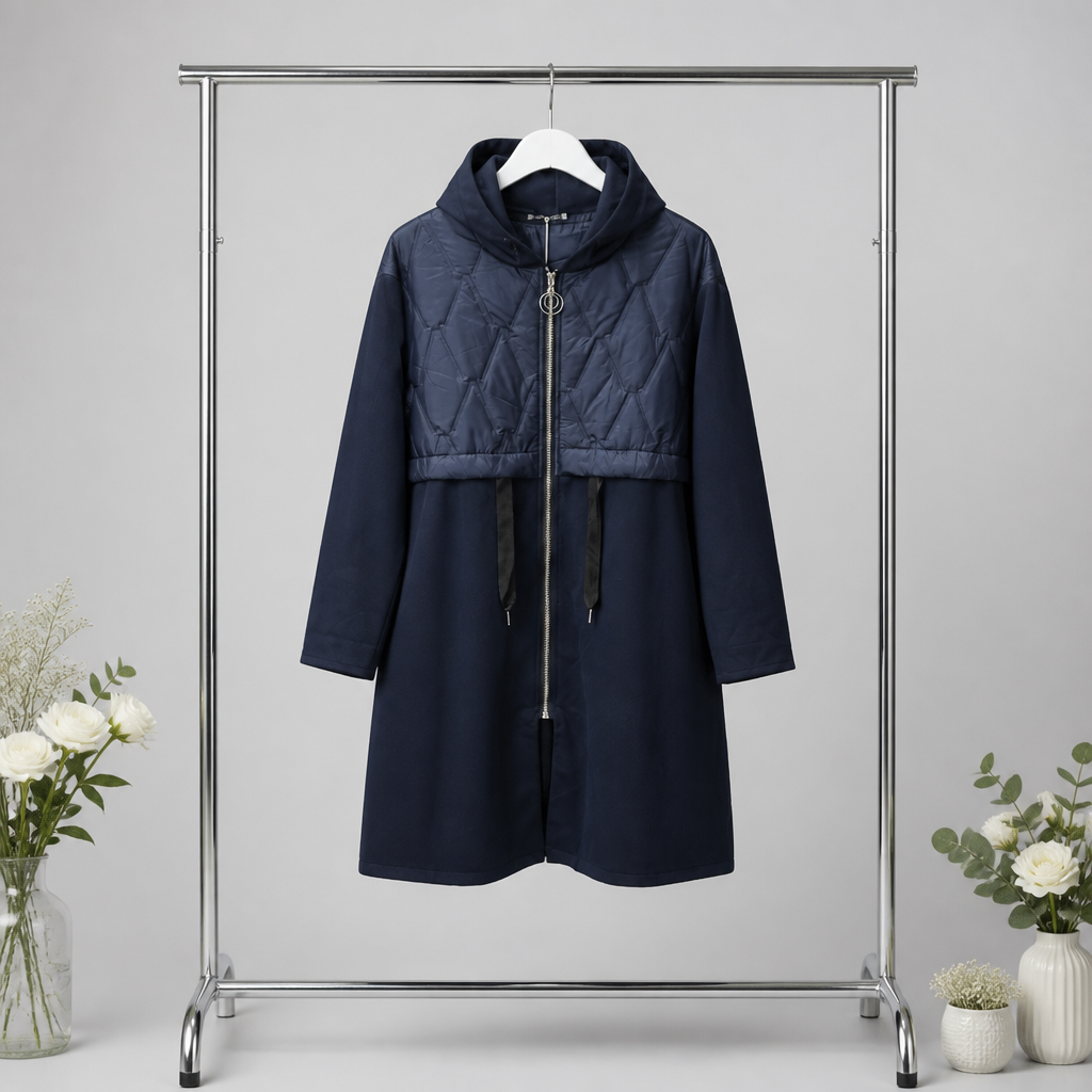 Longjacke mit Steppdetail