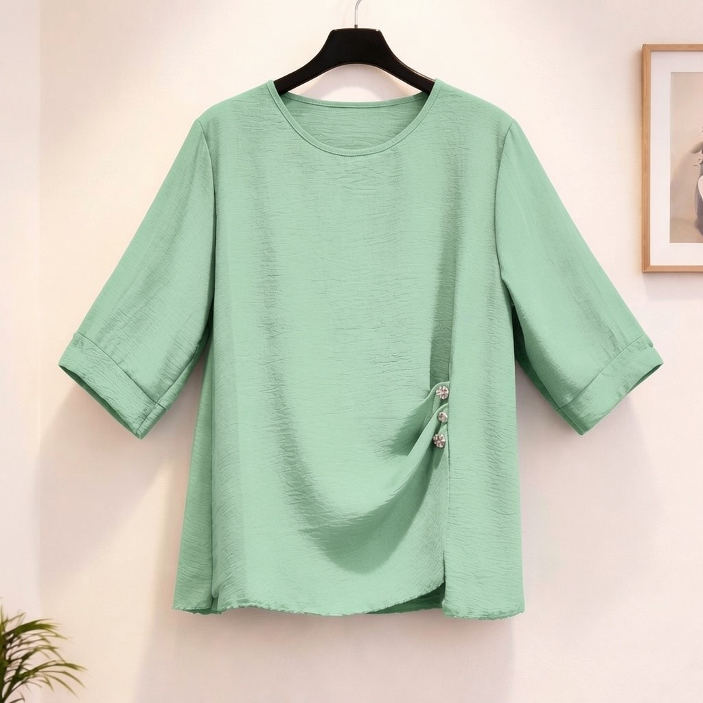 Bluse mit Knopf Details