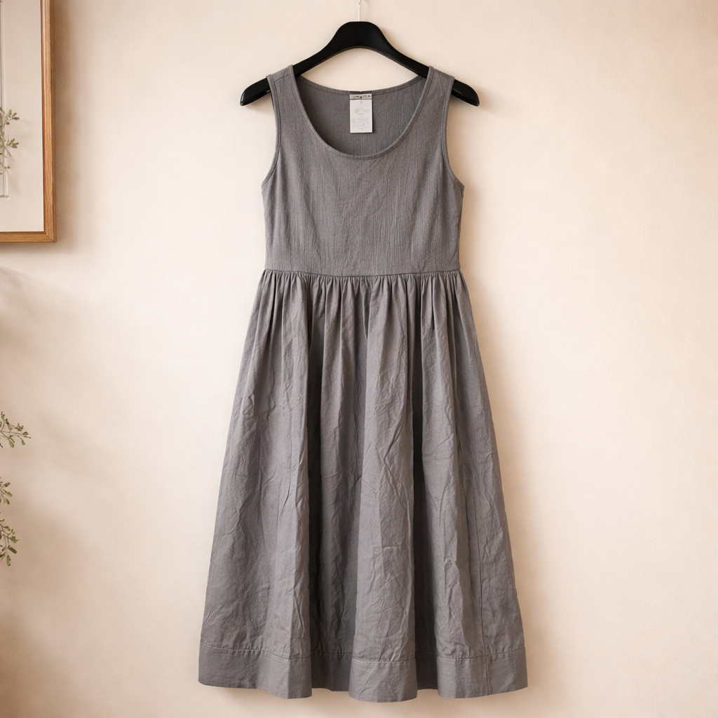 Midi Kleid mit Ripp Oberteil