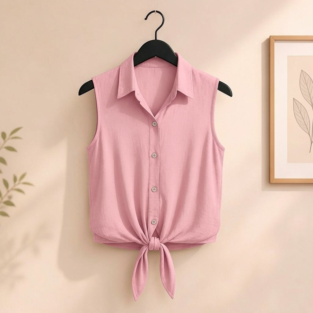 Bluse mit Knoten
