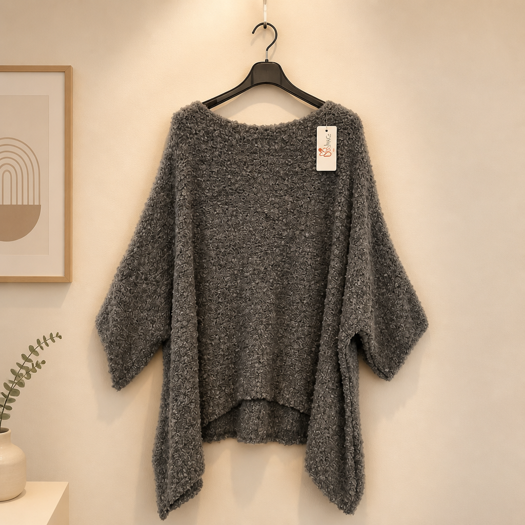 Lässiger Zipfel Strickpulli