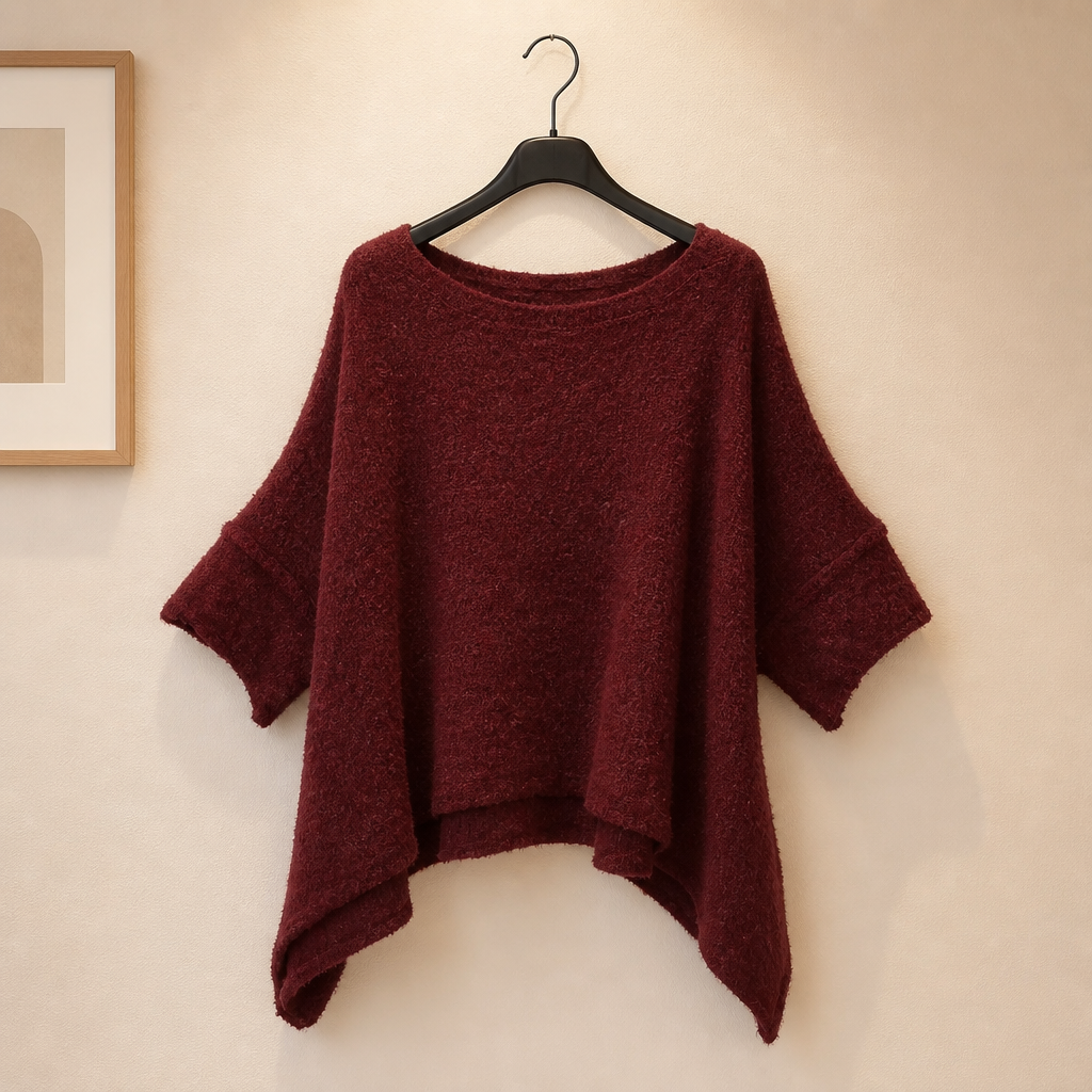 Lässiger Zipfel Strickpulli