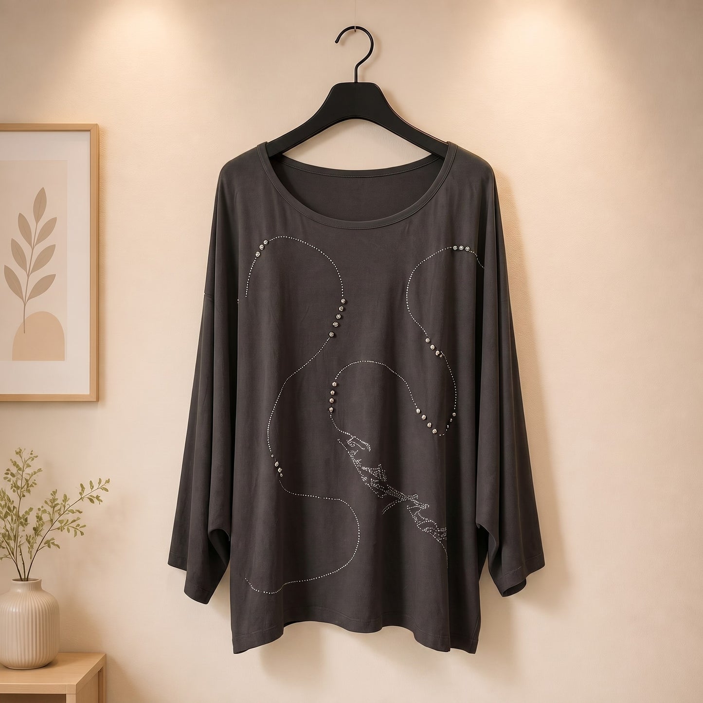 Fledermaus Shirt mit Strass