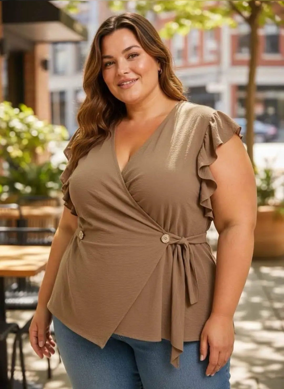Bluse zum Binden