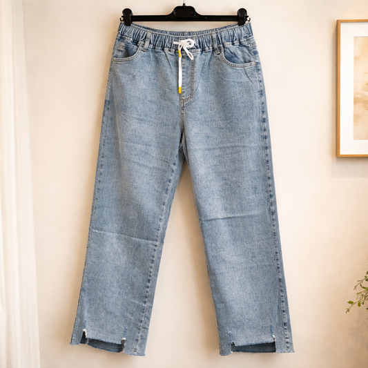 Wide Leg Jeans mit Glitzer