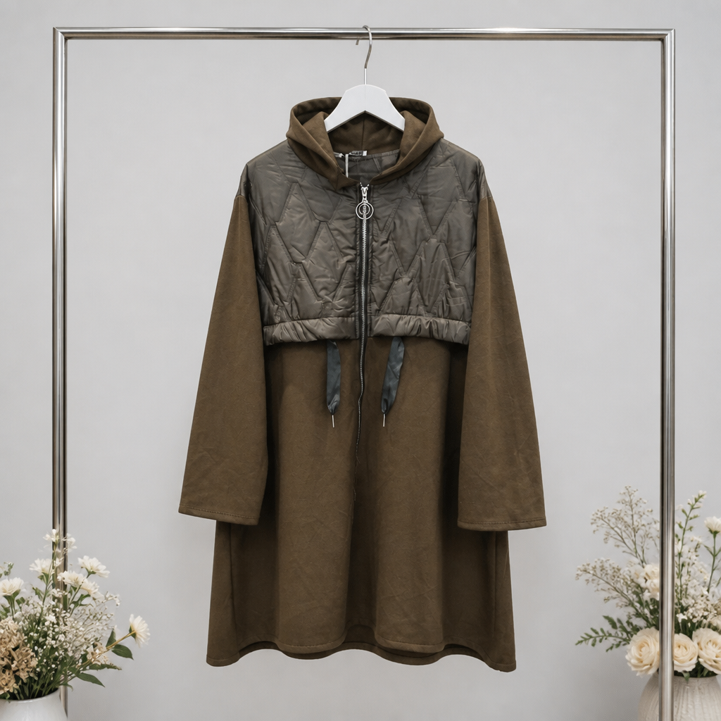 Longjacke mit Steppdetail