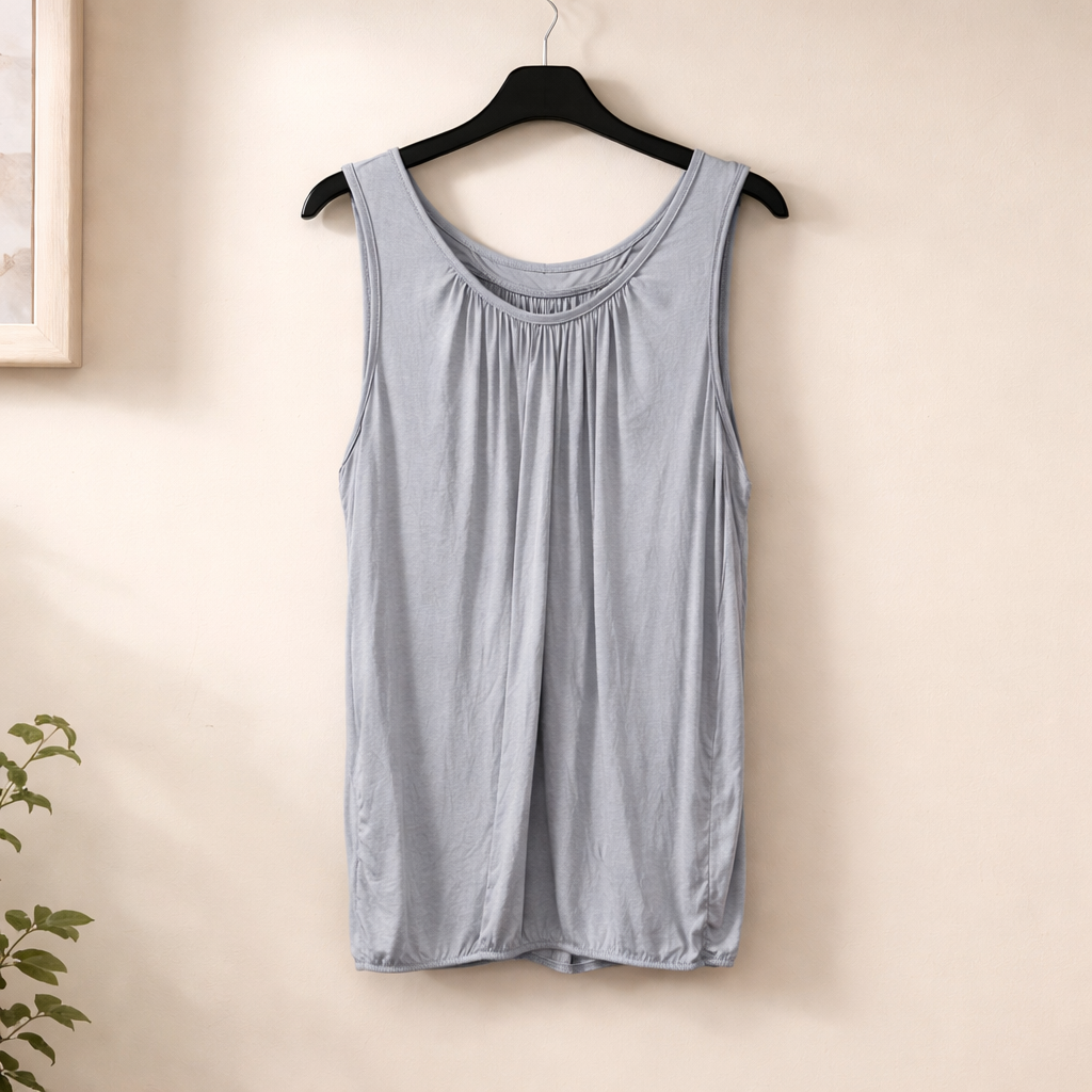 Basic Top mit elastischem Saum