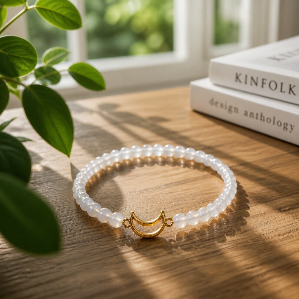 Mondstein Armband 4mm