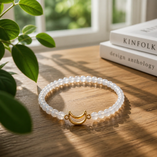 Mondstein Armband 4mm