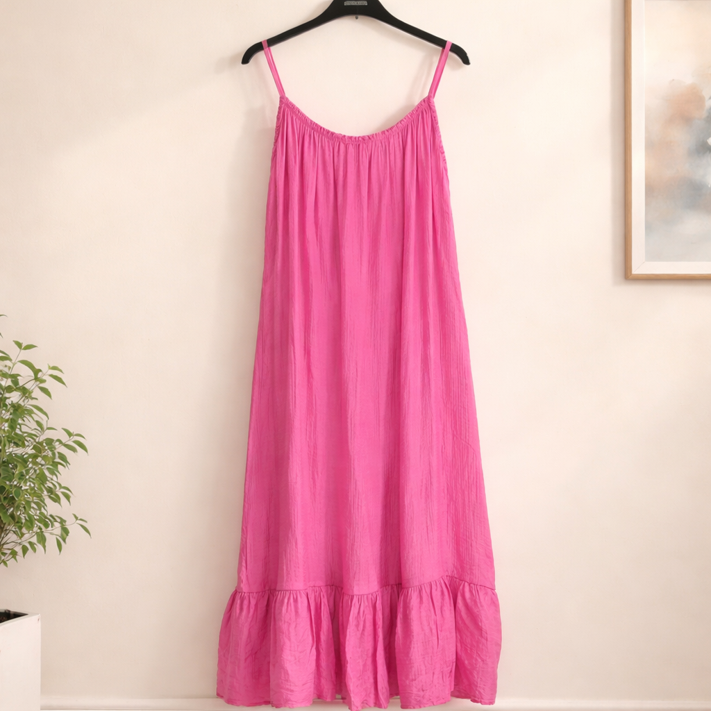 Trägerkleid mit Volant