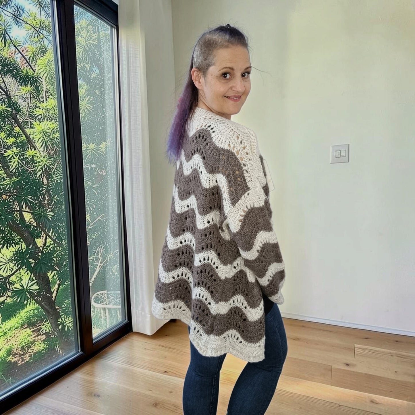 Cardigan mit Streifen