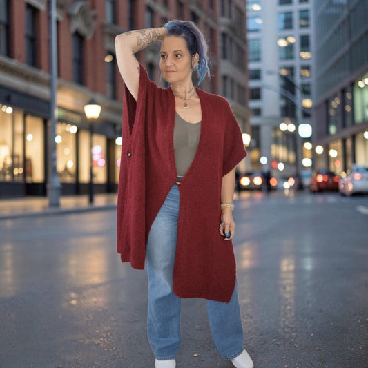 Strick Poncho