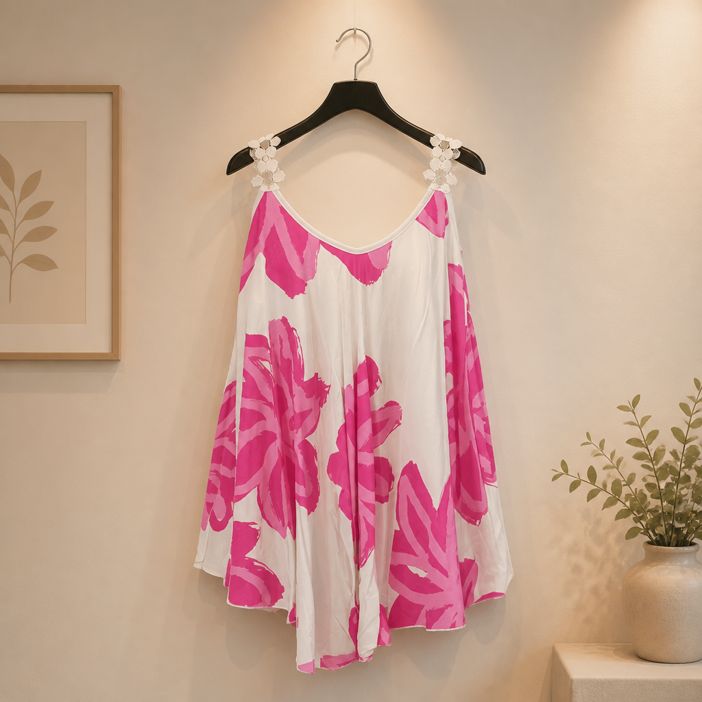 Florales Top mit Blütenträgern