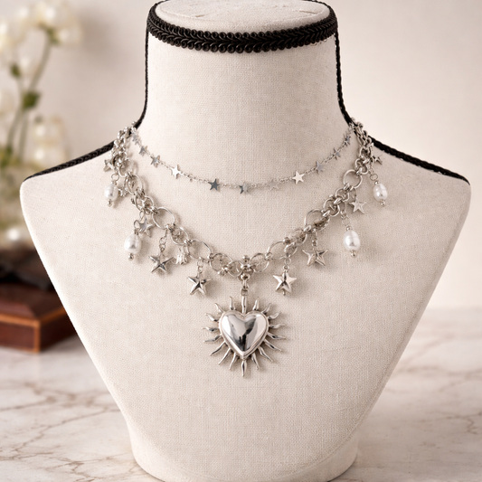Statement Kette Heart Edelstahl