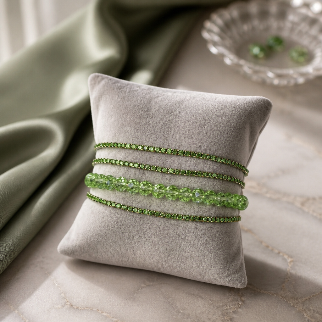 4er Set funkelnde Armbänder